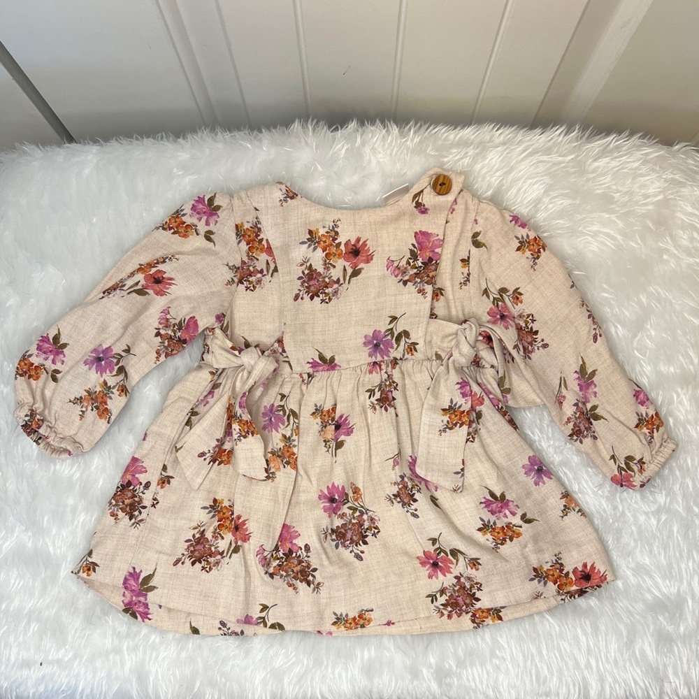 Zara Baby Girl Floral Dress 6-9 months - Picture 3 of 9